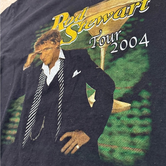 Black Rod Stewart Tour 2004 Men's T-Shirt - Picture 2 of 6